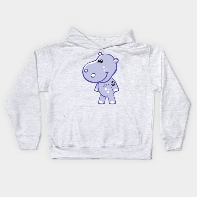 Hilda the Hippo Kids Hoodie by Frank’s Fitness Apparel